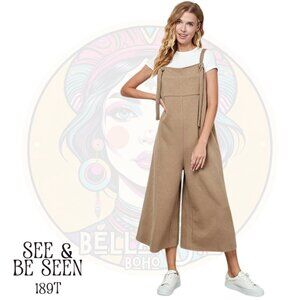See & Be Seen Tan Jumpsuit